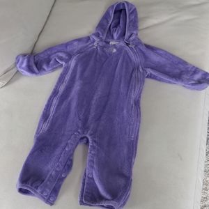 The north face baby one piece fleece suit